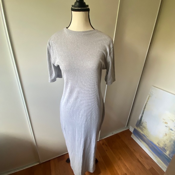 Grey ribbed dress - Picture 5 of 5